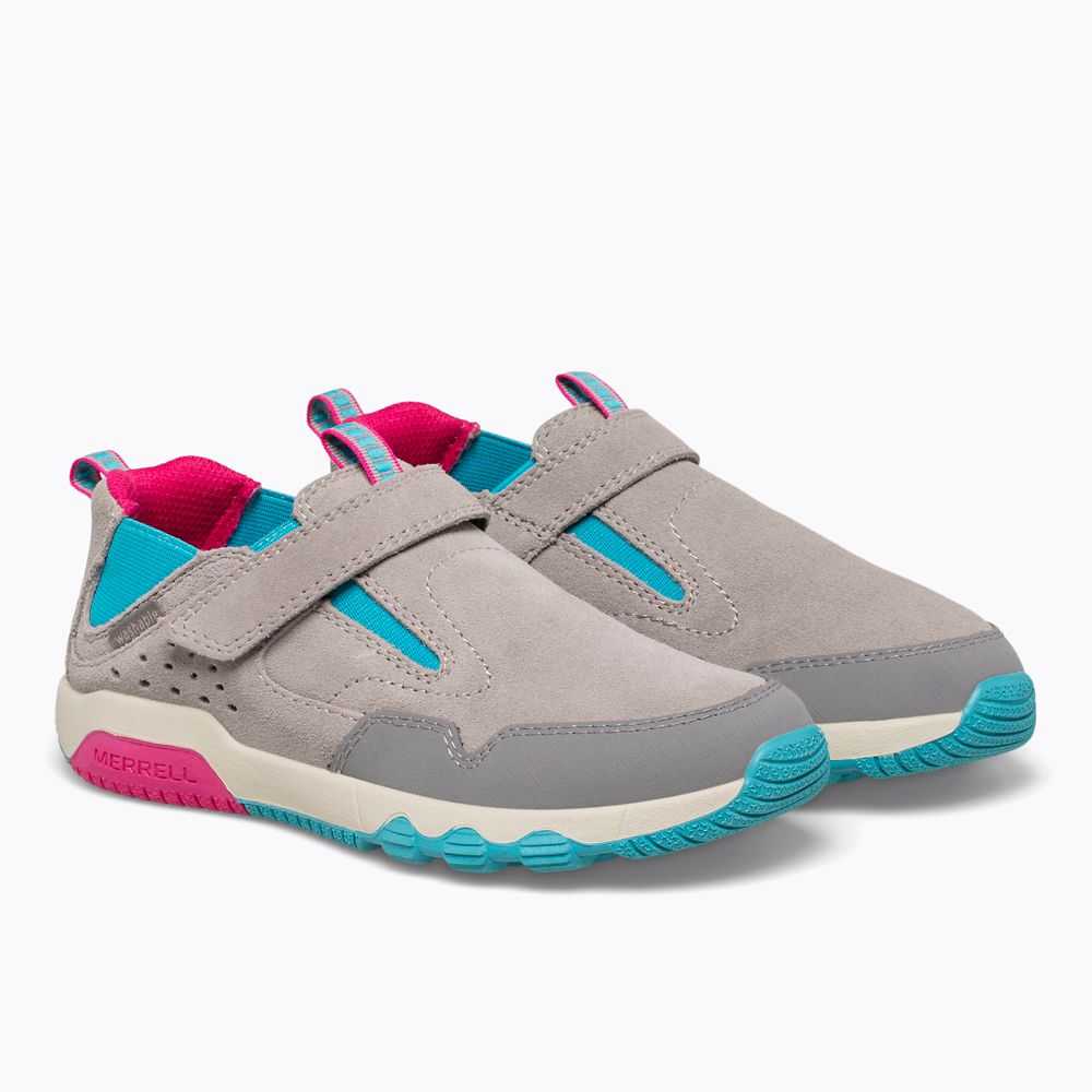 Grey/Turquoise/Fuchsia Boys' Merrell Jungle Moc Slip On Shoes | Dubai-3862491