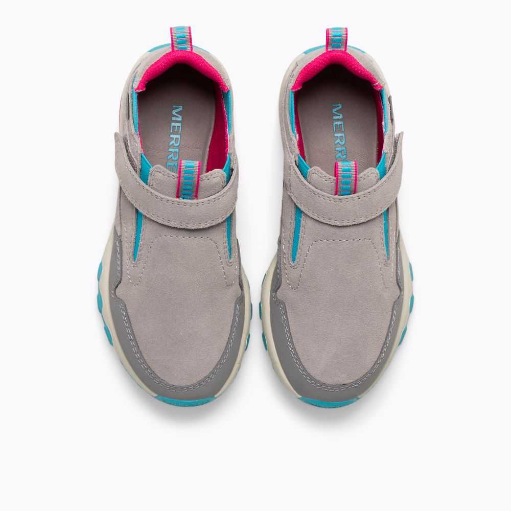 Grey/Turquoise/Fuchsia Boys' Merrell Jungle Moc Slip On Shoes | Dubai-3862491