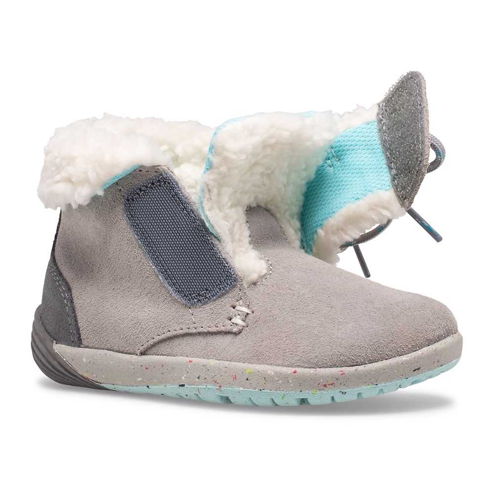 Grey/Turquoise Girls' Merrell Bare Steps® Winter Boots | Dubai-9847652