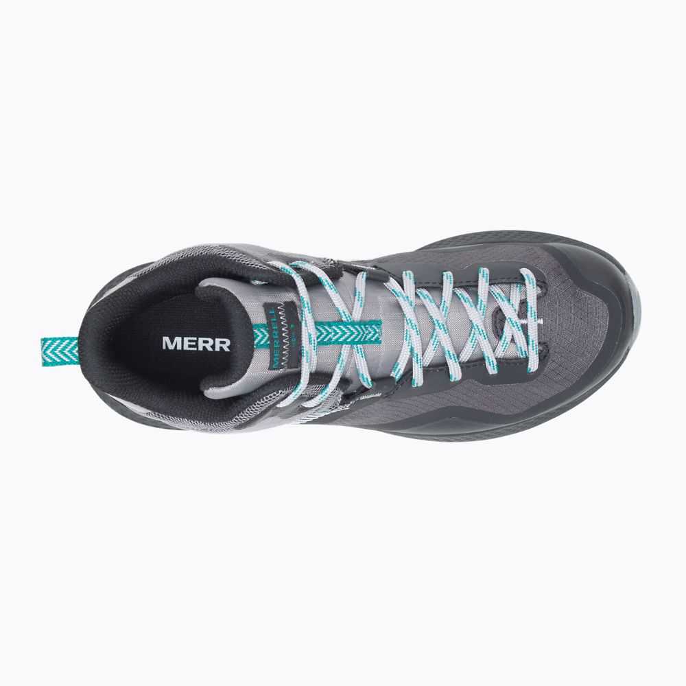 Grey/Turquoise Women's Merrell MQM 3 Mid GORE-TEX® Hiking Boots | Dubai-3546281