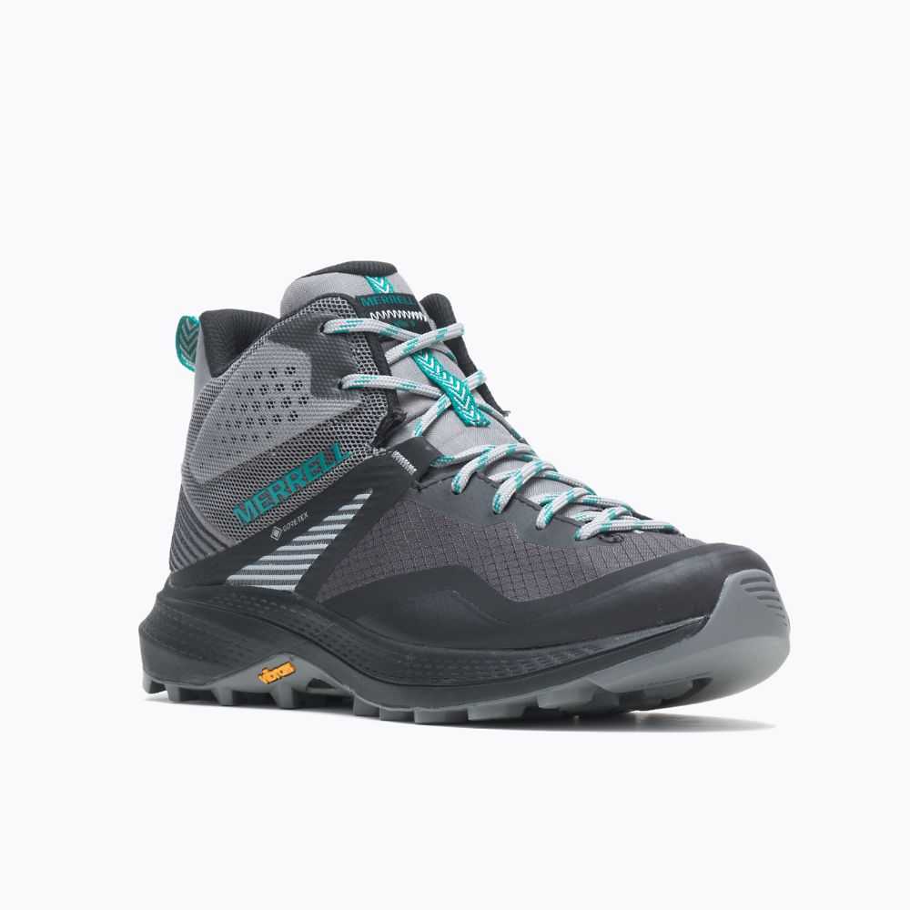 Grey/Turquoise Women's Merrell MQM 3 Mid GORE-TEX® Hiking Boots | Dubai-3546281