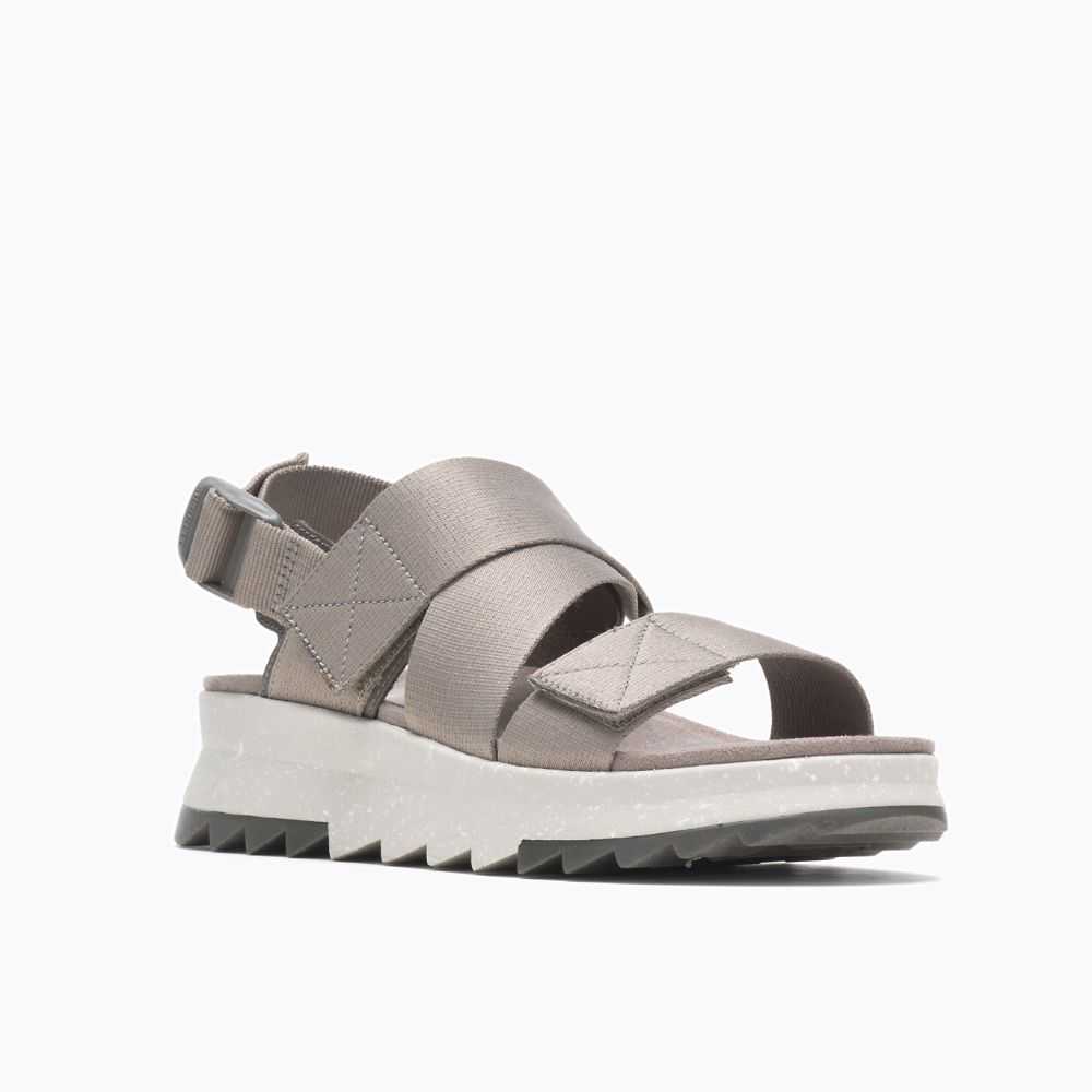 Grey Women's Merrell Alpine Cush Backstrap Sandals | Dubai-2970813