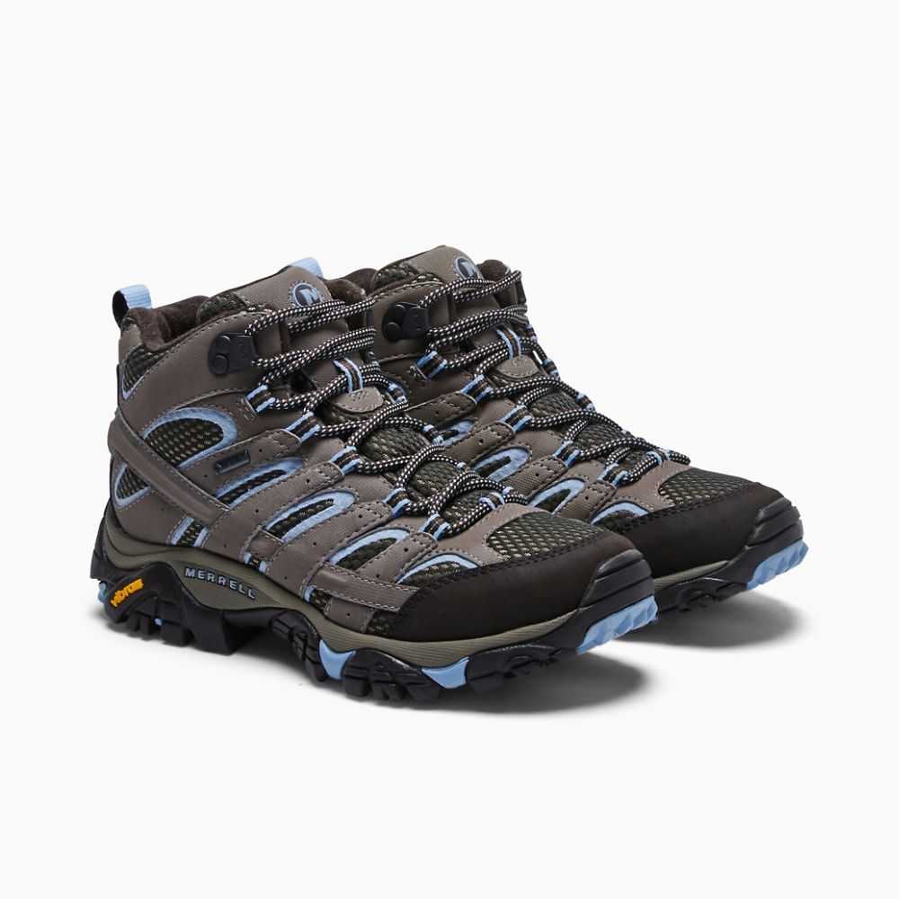 Grey Women's Merrell Moab 2 Mid GORE-TEX® Hiking Boots | Dubai-2687341