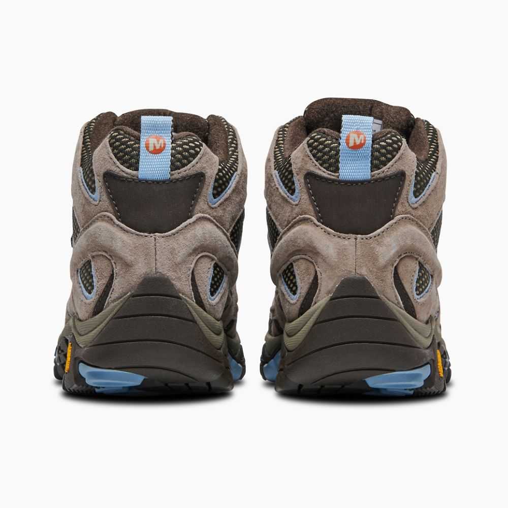 Grey Women's Merrell Moab 2 Mid Waterproof Hiking Boots | Dubai-0425379