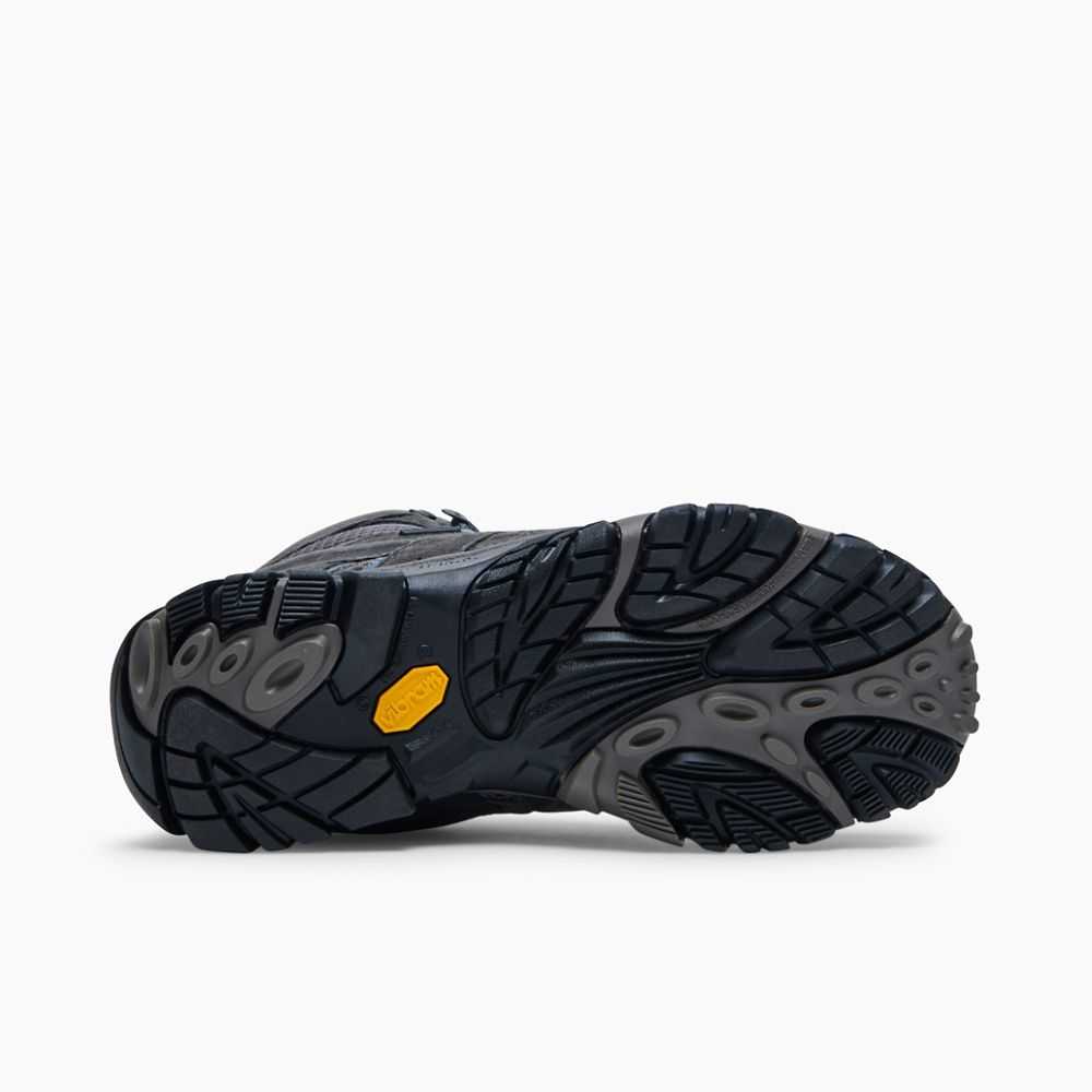 Grey Women's Merrell Moab 2 Mid Waterproof Wide Width Hiking Boots | Dubai-2086351