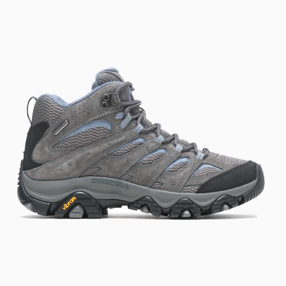 Grey Women\'s Merrell Moab 3 Mid Waterproof Hiking Boots | Dubai-9316247