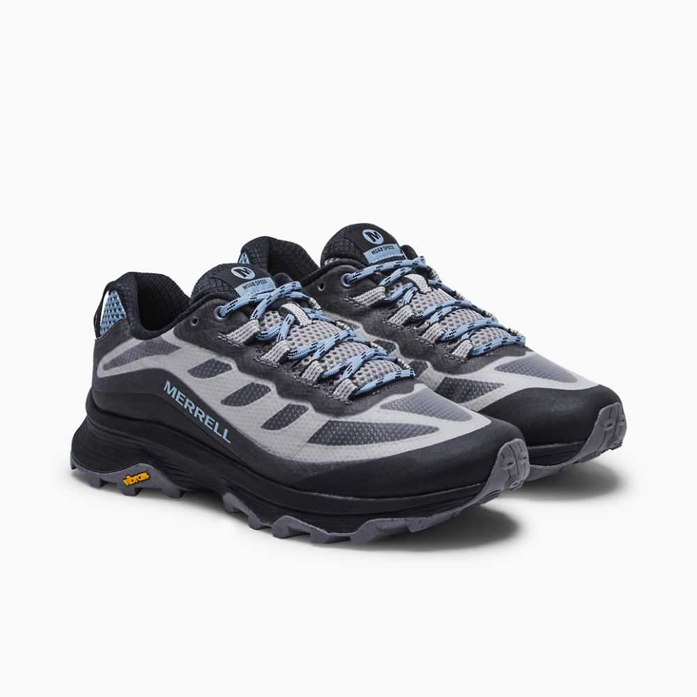 Grey Women's Merrell Moab Speed Hiking Shoes | Dubai-9862543