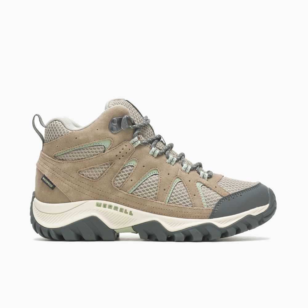 Grey Women\'s Merrell Oakcreek Mid Waterproof Hiking Boots | Dubai-0543698