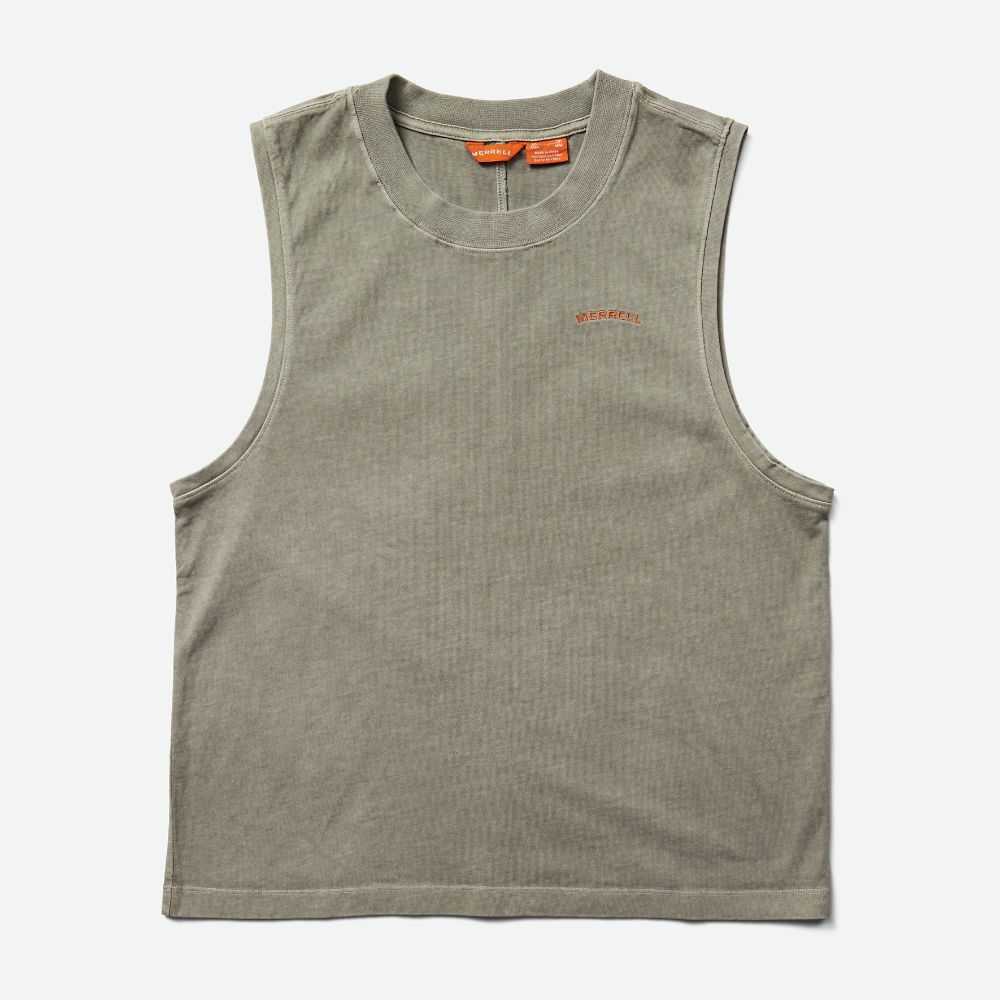 Grey Women\'s Merrell Sunbaked Tank Tops | Dubai-1357896