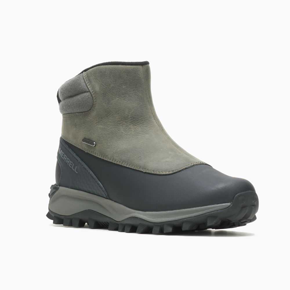 Grey Women's Merrell Thermo Kiruna Mid Zip Waterproof Winter Boots | Dubai-2910465