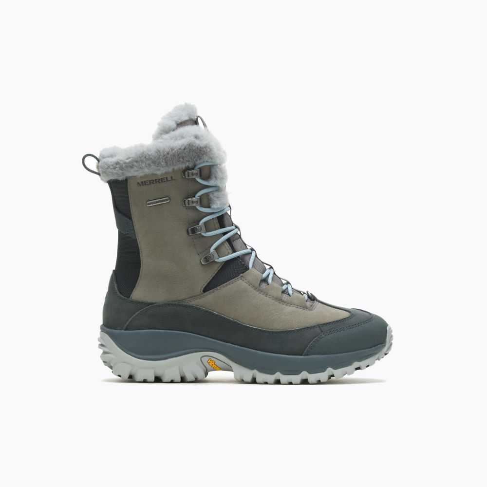 Grey Women\'s Merrell Thermo Rhea Mid Waterproof Hiking Boots | Dubai-2598143