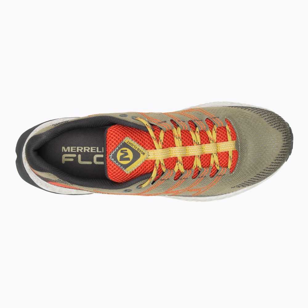 Khaki Men's Merrell Moab Flight Walking Shoes | Dubai-1720548