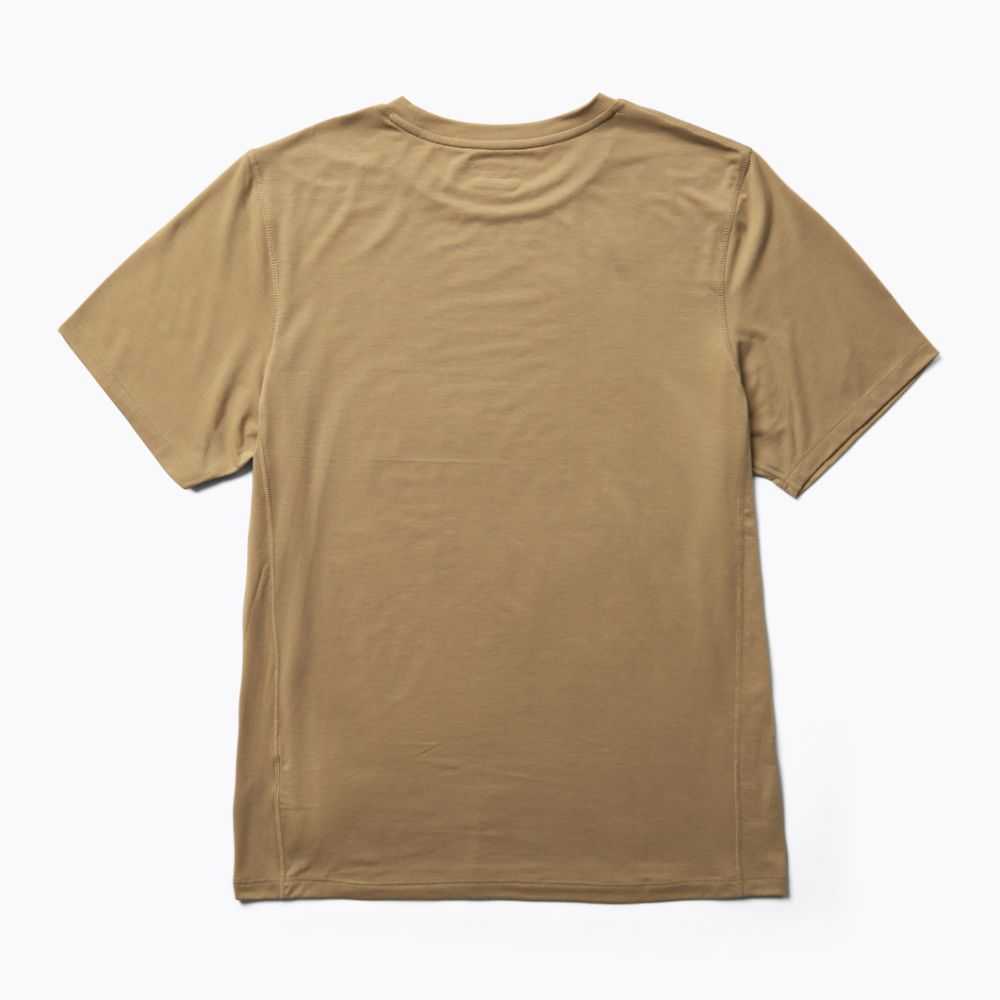 Khaki Men's Merrell Tencel T Shirts | Dubai-3581249