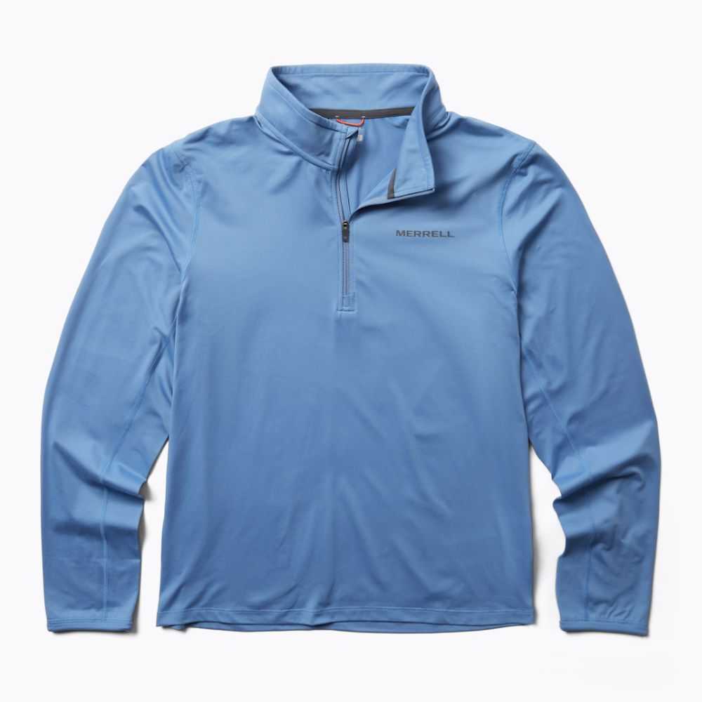 Light Blue Men\'s Merrell BetaTherm Sweatshirts | Dubai-9012678