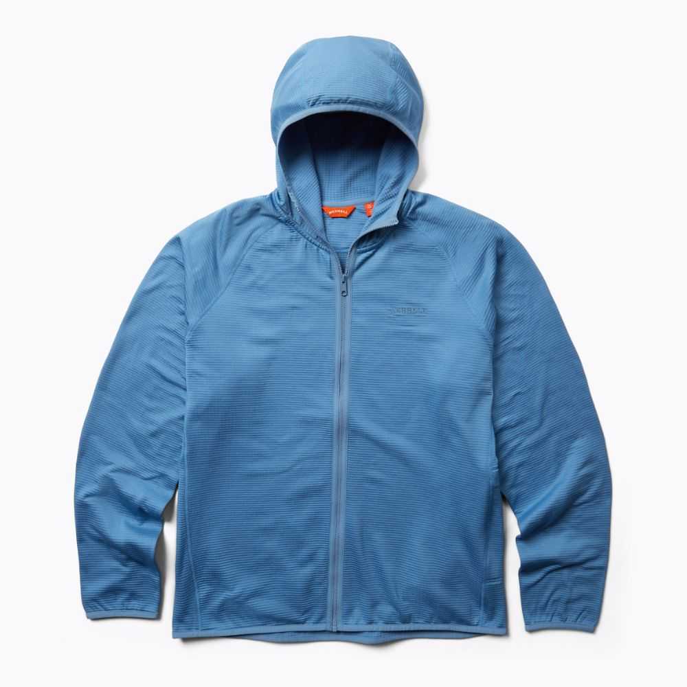 Light Blue Men\'s Merrell Geotex Hoodie | Dubai-9530617