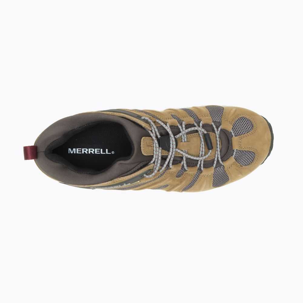 Light Brown Men's Merrell Chameleon 8 Stretch Waterproof Hiking Shoes | Dubai-7208693