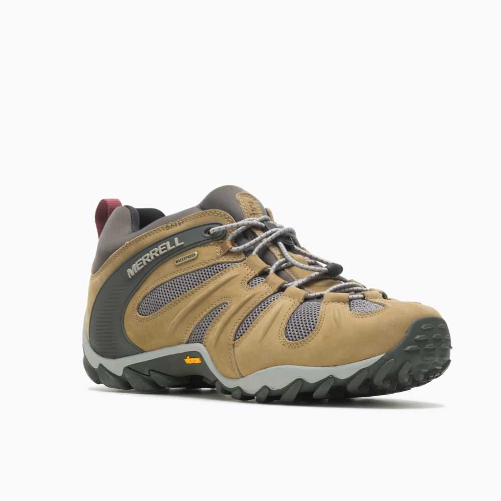 Light Brown Men's Merrell Chameleon 8 Stretch Waterproof Hiking Shoes | Dubai-7208693