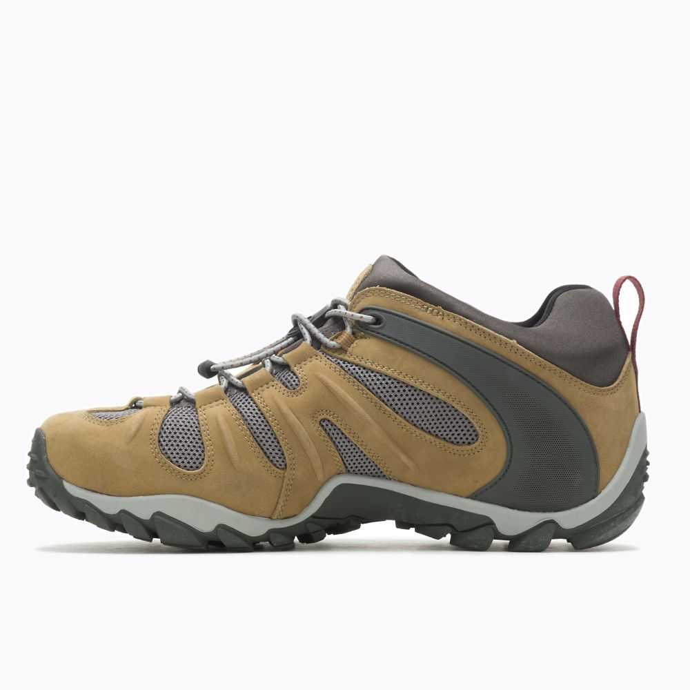 Light Brown Men's Merrell Chameleon 8 Stretch Waterproof Hiking Shoes | Dubai-7208693