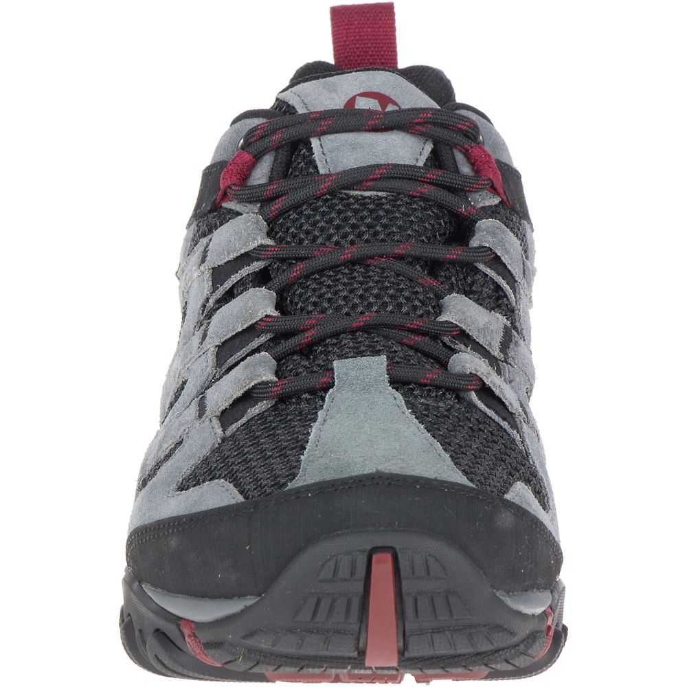 Light Grey/Black Men's Merrell Alverstone Waterproof Hiking Shoes | Dubai-2134759