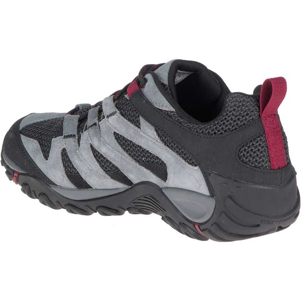 Light Grey/Black Men's Merrell Alverstone Waterproof Hiking Shoes | Dubai-2134759