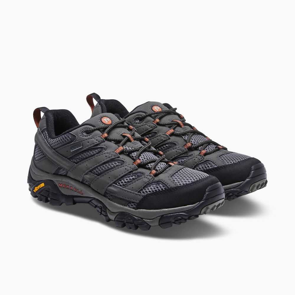 Light Grey Green Men's Merrell Moab 2 GORE -TEX® Wide Width Hiking Shoes | Dubai-4630517