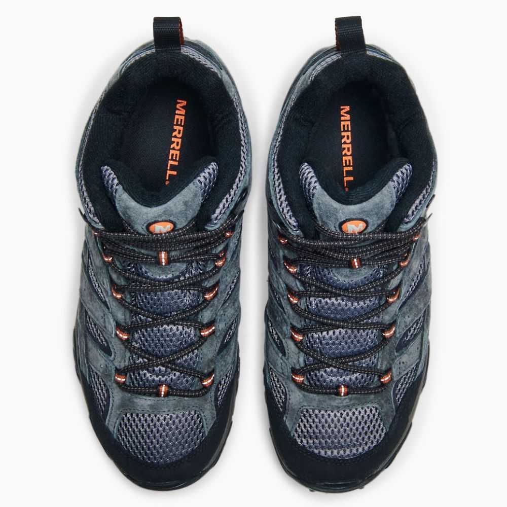 Light Grey Green Men's Merrell Moab 2 Mid Waterproof Hiking Boots | Dubai-3026587