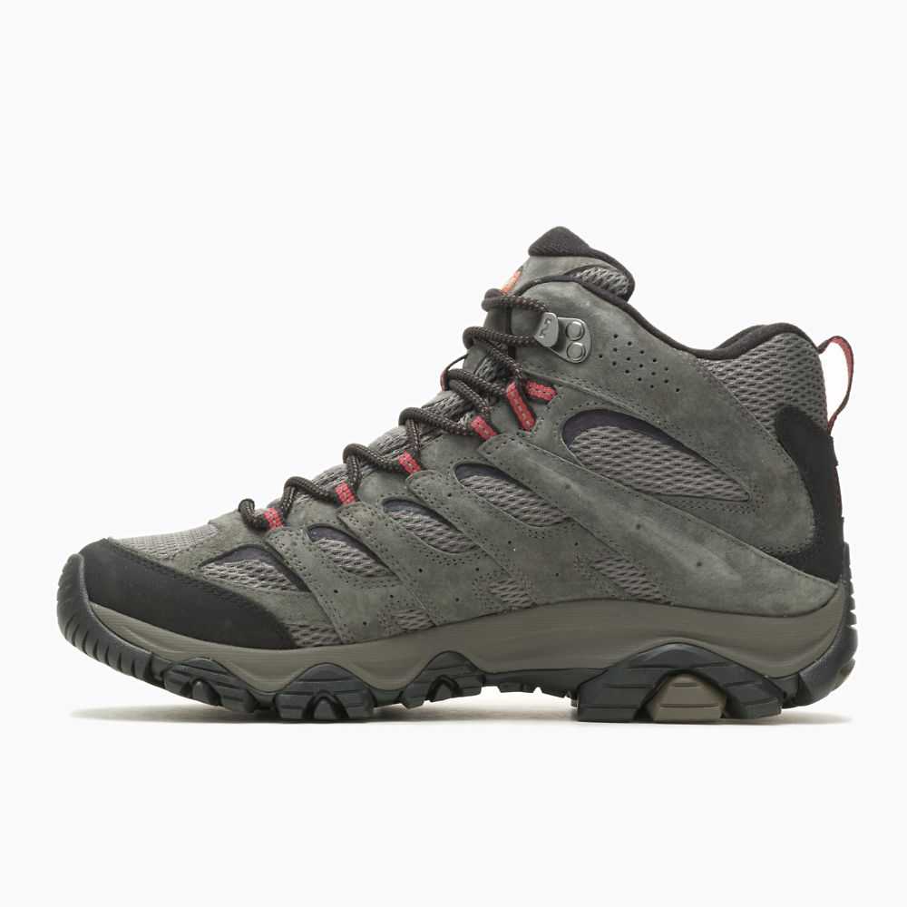 Light Grey Green Men's Merrell Moab 3 Mid Waterproof Wide Width Hiking Boots | Dubai-2715349