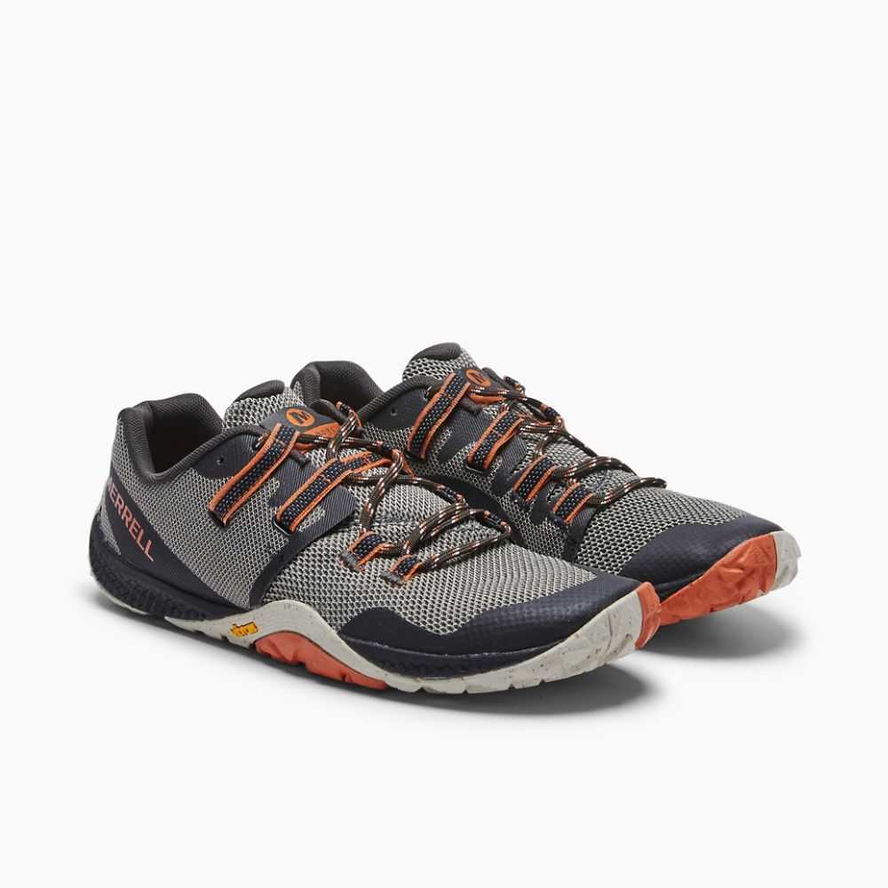 Light Grey Green Men's Merrell Trail Glove 6 Eco Trail Running Shoes | Dubai-1903257