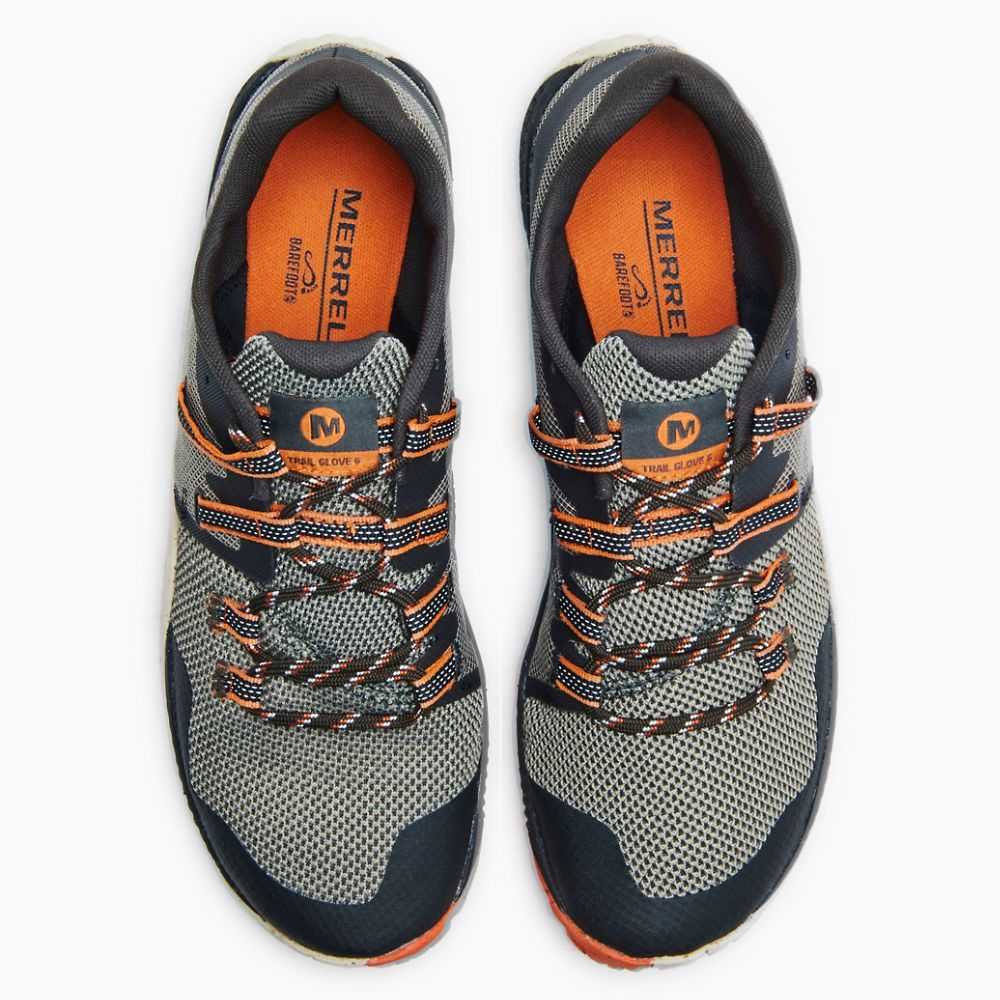 Light Grey Green Men's Merrell Trail Glove 6 Eco Trail Running Shoes | Dubai-1903257