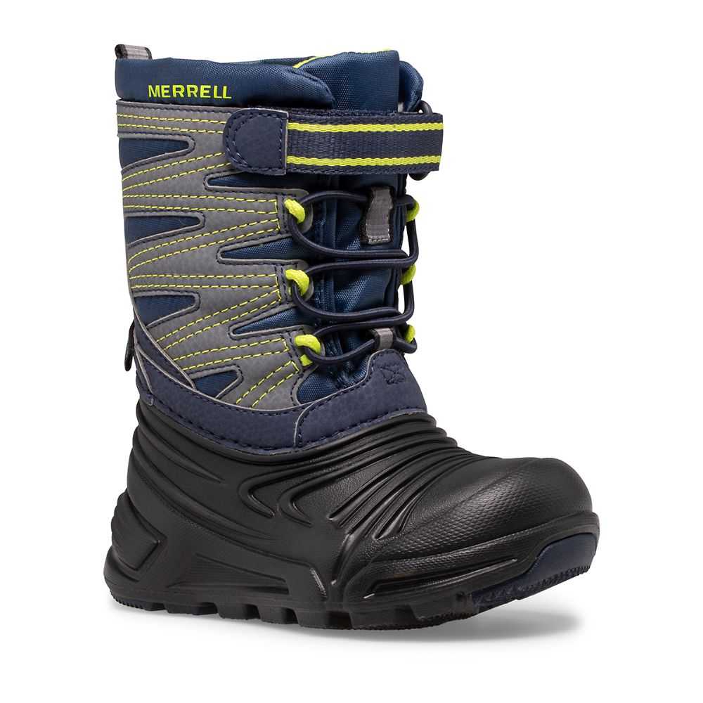 Navy/Black/Grey Girls' Merrell Snow Quest Lite 3.0 Snow Boots | Dubai-3728190