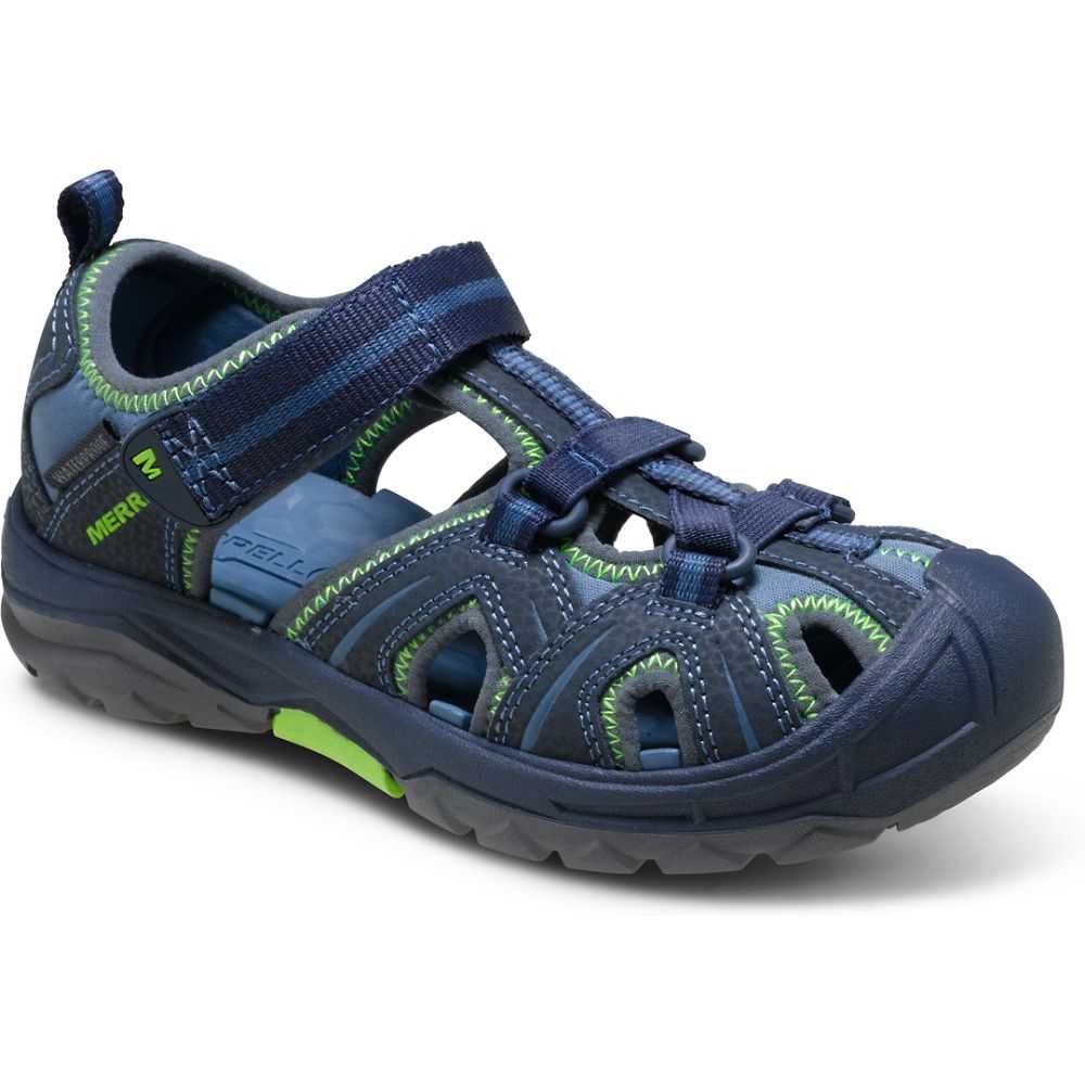 Navy/Green Boys' Merrell Hydro Sandals | Dubai-4198506