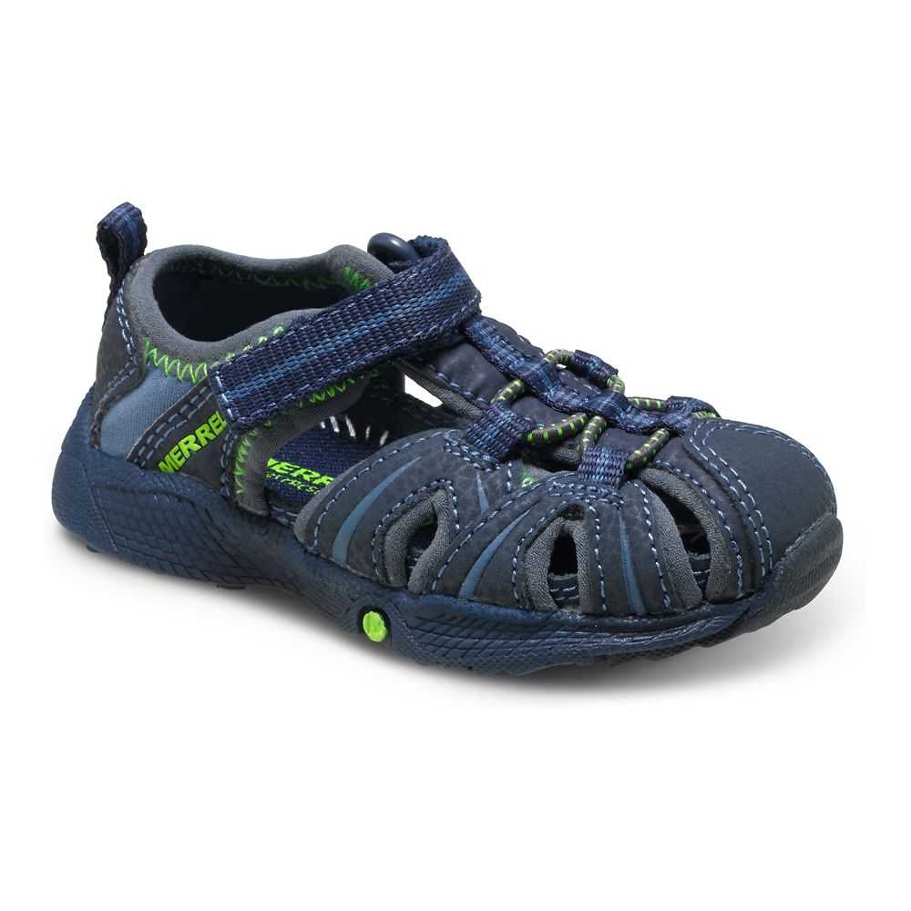 Navy/Green Boys' Merrell Hydro Sandals | Dubai-4209318