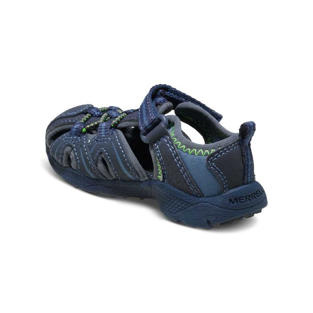 Navy/Green Boys' Merrell Hydro Sandals | Dubai-4209318