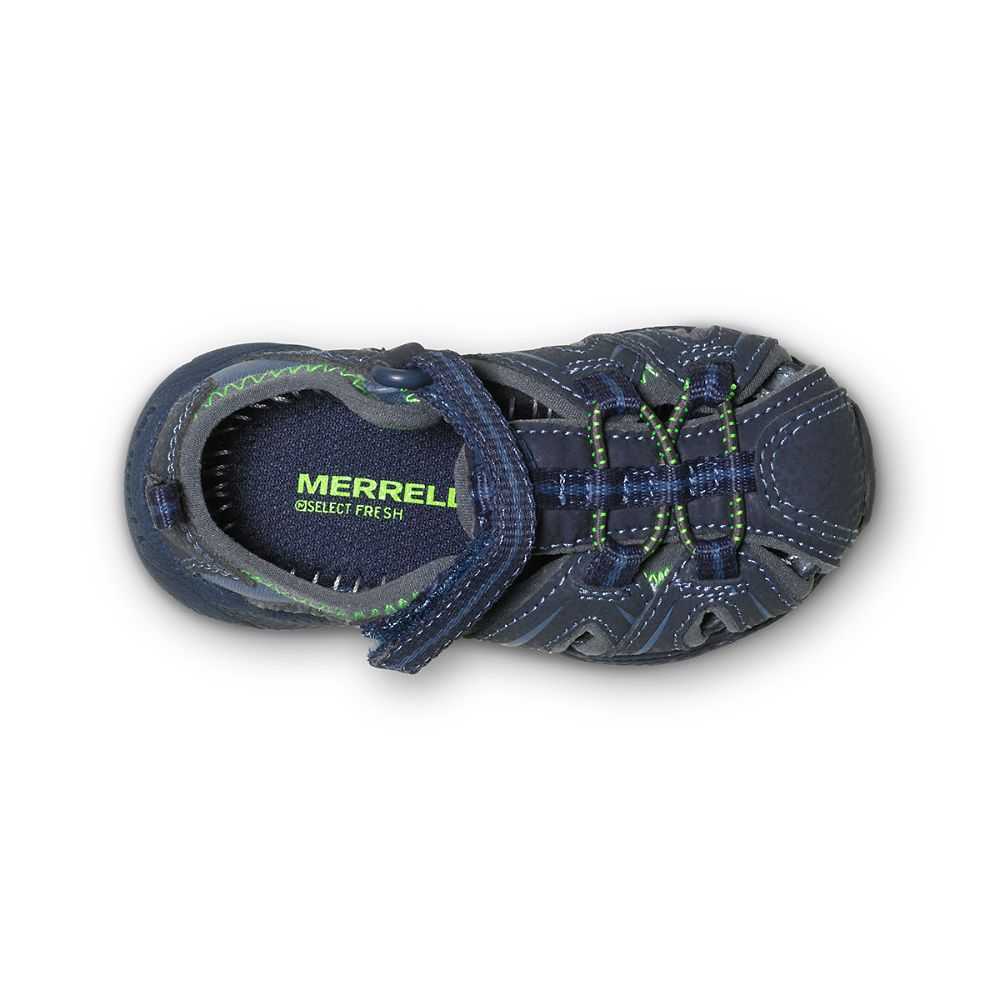 Navy/Green Boys' Merrell Hydro Sandals | Dubai-4209318