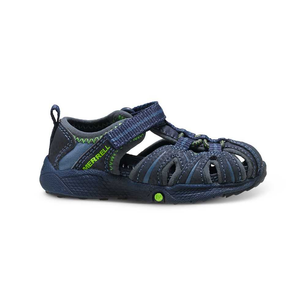 Navy/Green Boys\' Merrell Hydro Sandals | Dubai-4209318