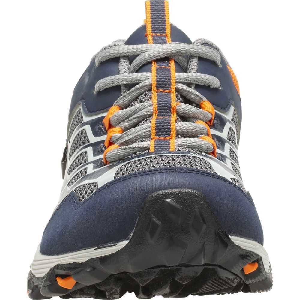 Navy/Grey/Orange Boys' Merrell Moab FST Low Sneakers | Dubai-2139478