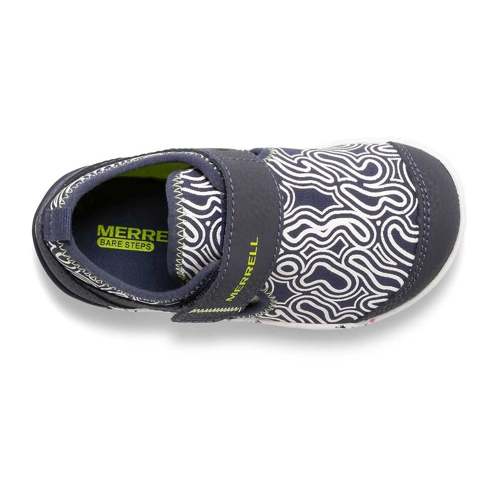 Navy/Light Green Boys' Merrell Bare Steps® H2O Sandals | Dubai-0753246