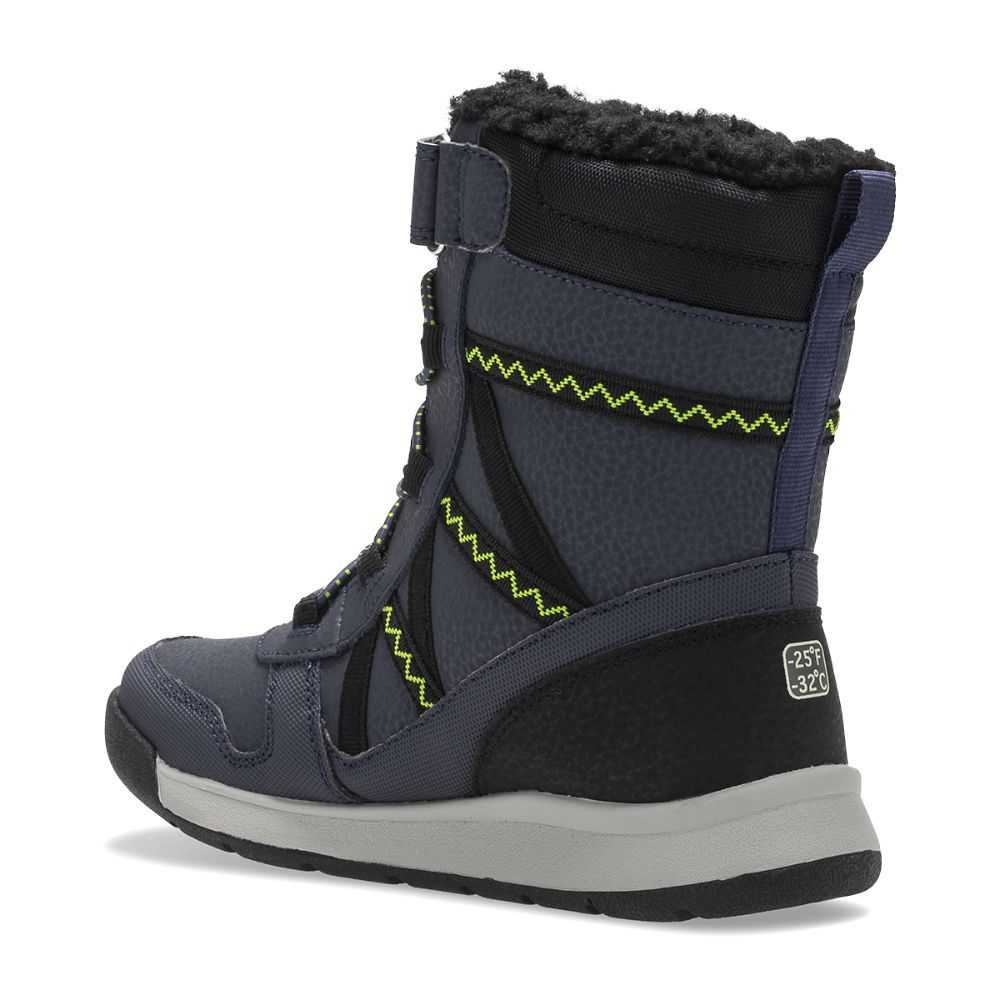 Navy/Light Green Girls' Merrell Snow Crush 2.0 Waterproof Boots | Dubai-4071385