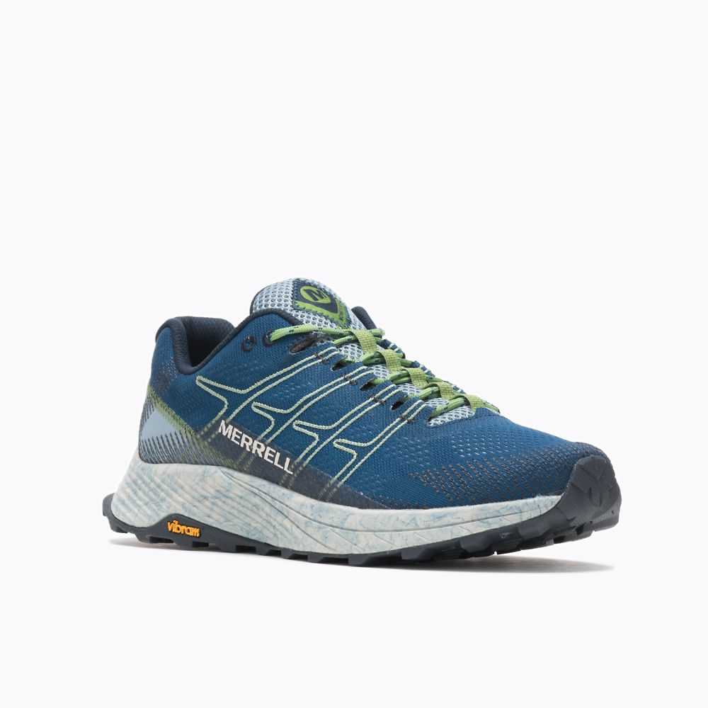 Navy Men's Merrell Moab Flight Trail Running Shoes | Dubai-6589347