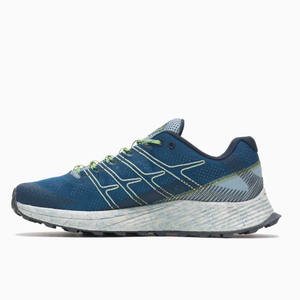 Navy Men's Merrell Moab Flight Trail Running Shoes | Dubai-6589347