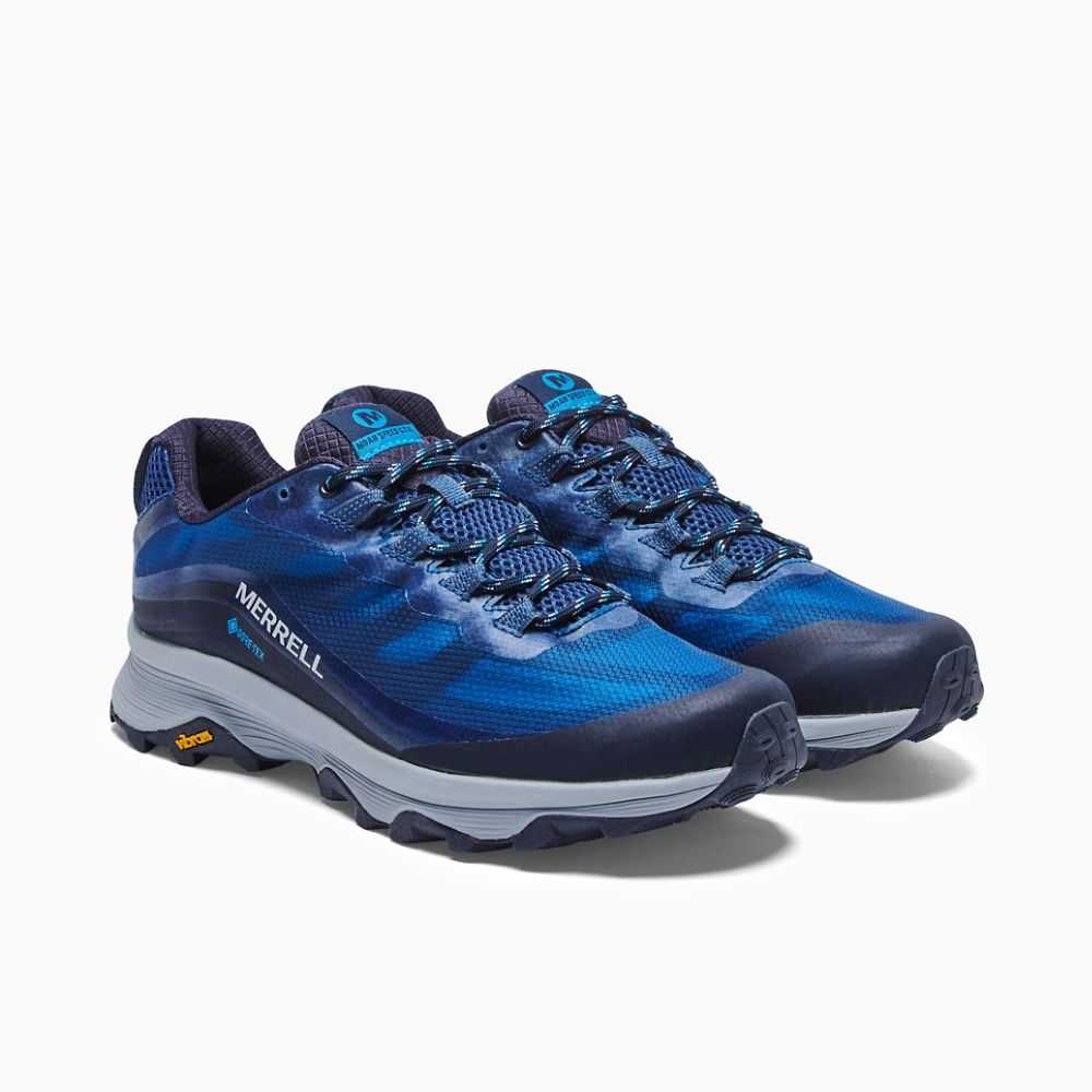 Navy Men's Merrell Moab Speed GORE-TEX® Hiking Shoes | Dubai-8603571