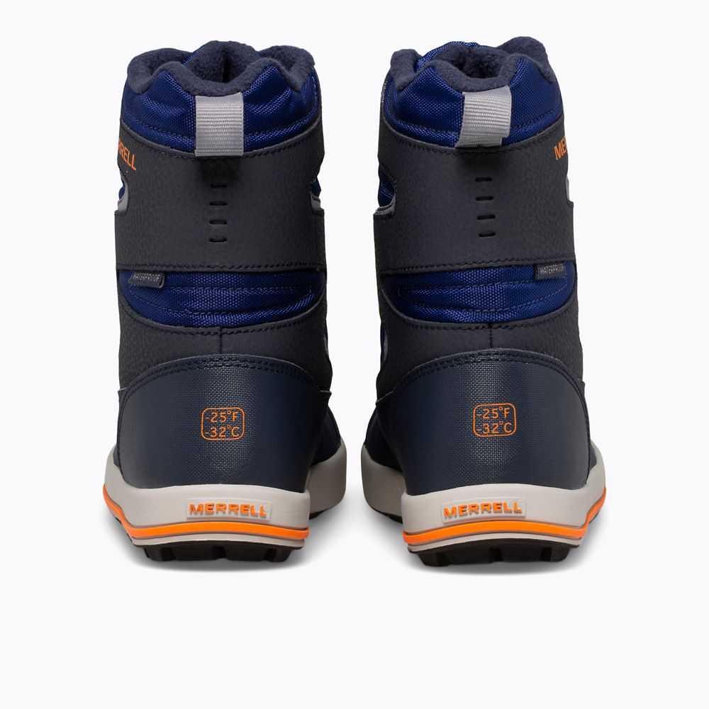 Navy/ Orange Boys' Merrell Snow Bank 3.0 Snow Boots | Dubai-0917463