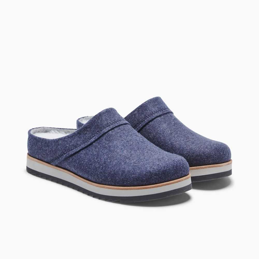 Navy Women's Merrell Juno Clog Wool Casual Shoes | Dubai-6150927