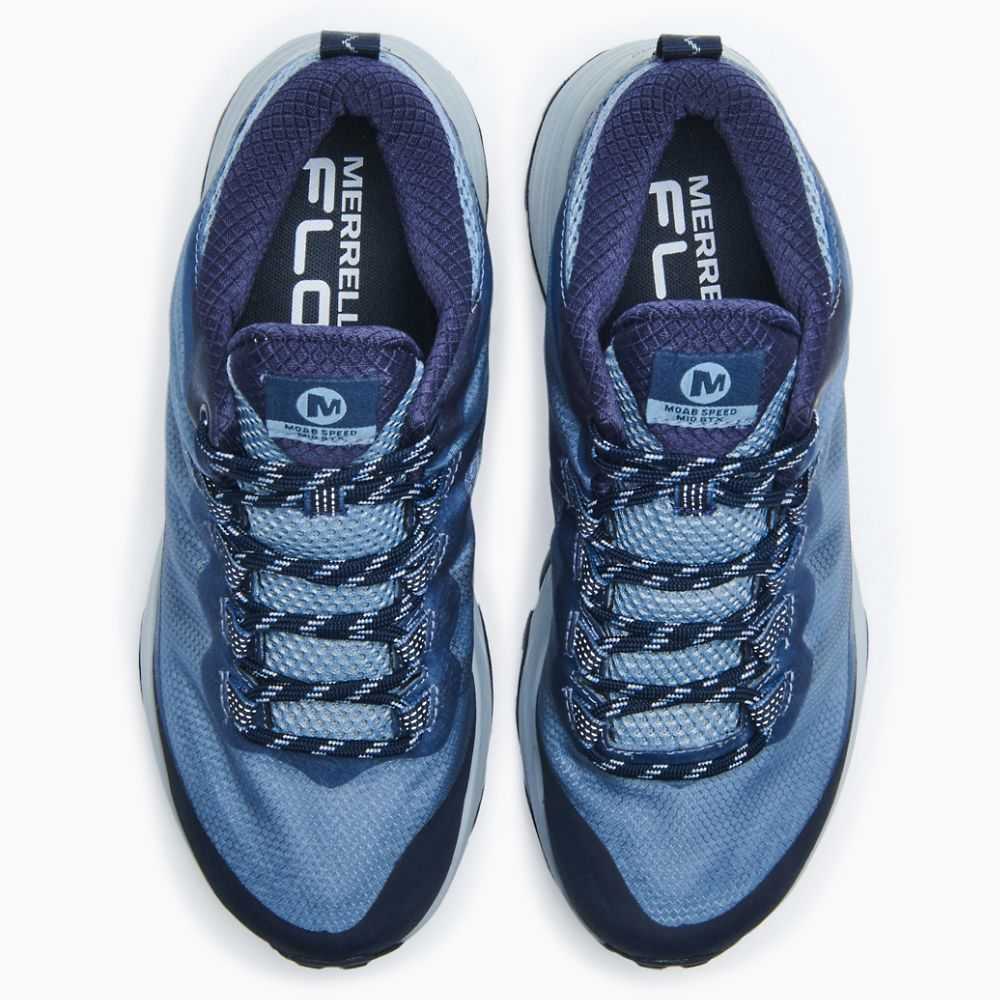 Navy Women's Merrell Moab Speed Mid GORE-TEX® Sneakers | Dubai-2637048