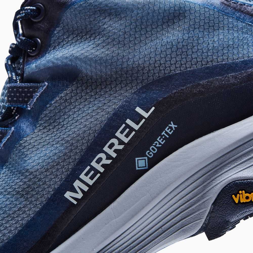 Navy Women's Merrell Moab Speed Mid GORE-TEX® Sneakers | Dubai-2637048