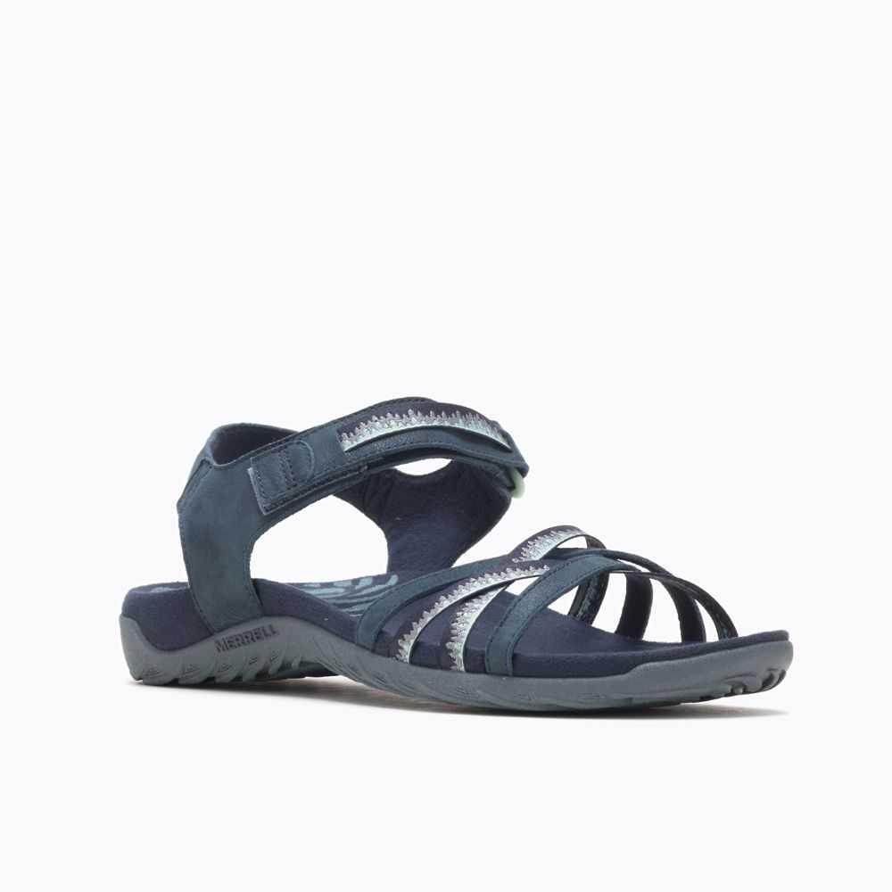 Navy Women's Merrell Terran 3 Cush Cross Sandals | Dubai-9375061