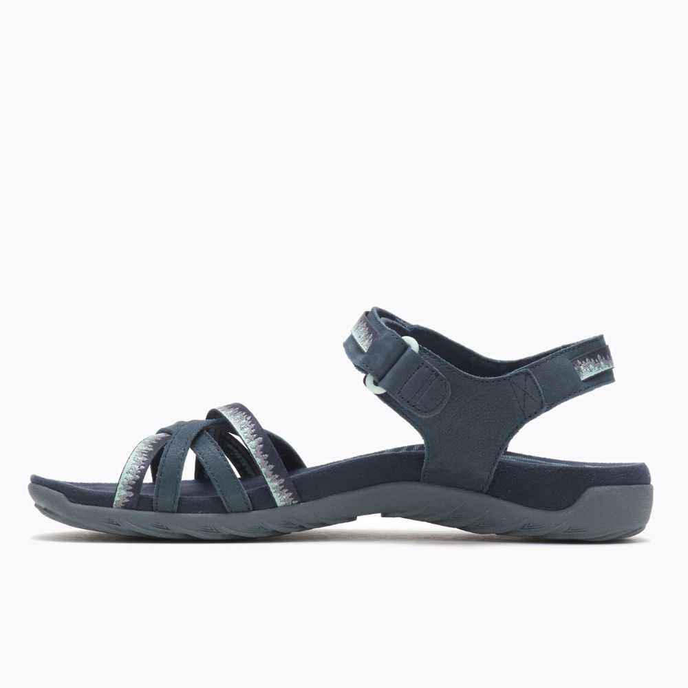 Navy Women's Merrell Terran 3 Cush Cross Sandals | Dubai-9375061