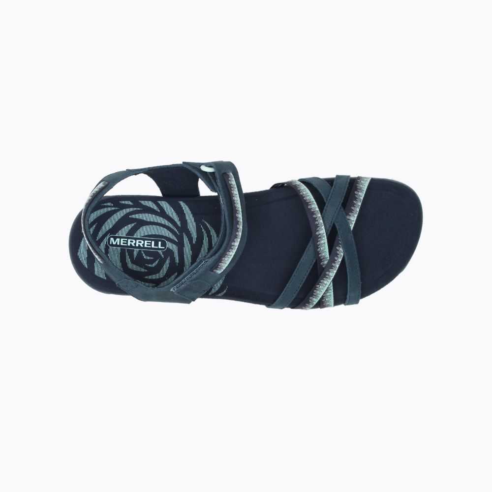 Navy Women's Merrell Terran 3 Cush Cross Sandals | Dubai-9375061