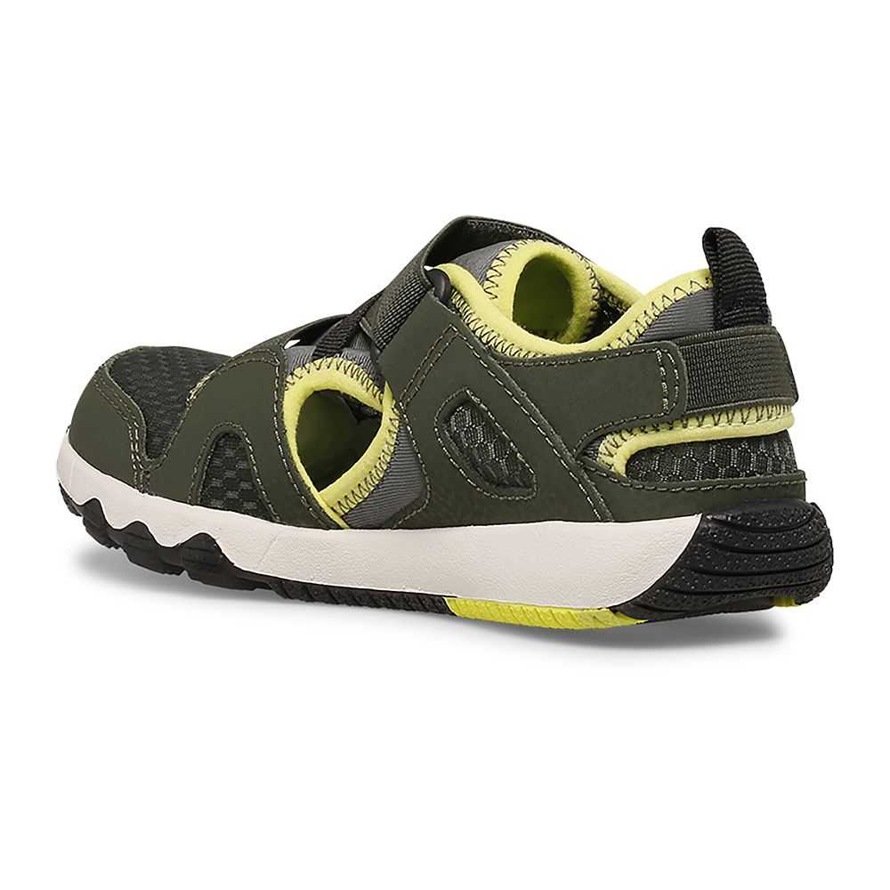 Olive/Light Green Boys' Merrell Hydro Slip On Shoes | Dubai-8743601