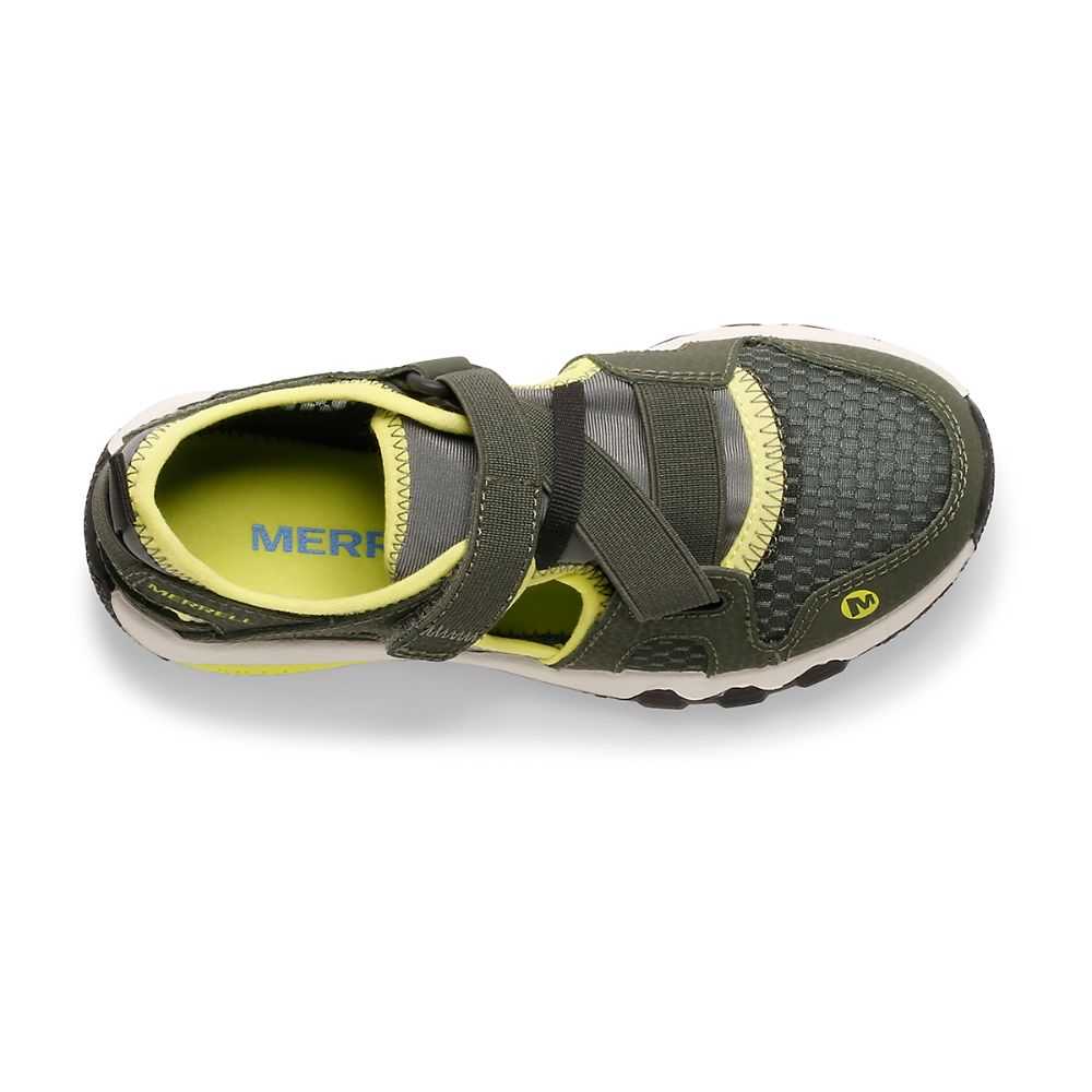 Olive/Light Green Girls' Merrell Hydro Sandals | Dubai-8462190